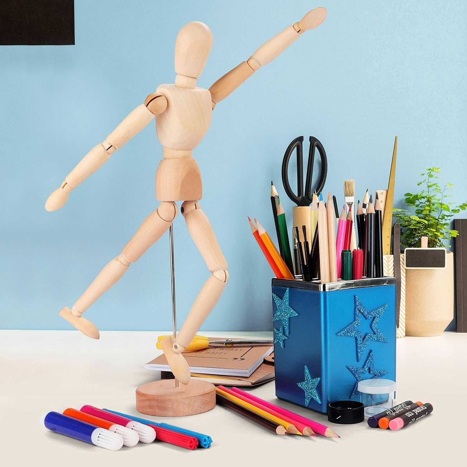Nowy drewniany manekin / model / figurka / lalka / KURTZY / !2665!
