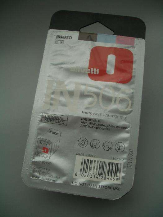 Tinteiro para Olivetti Any_way photo IN506 Original ainda selado