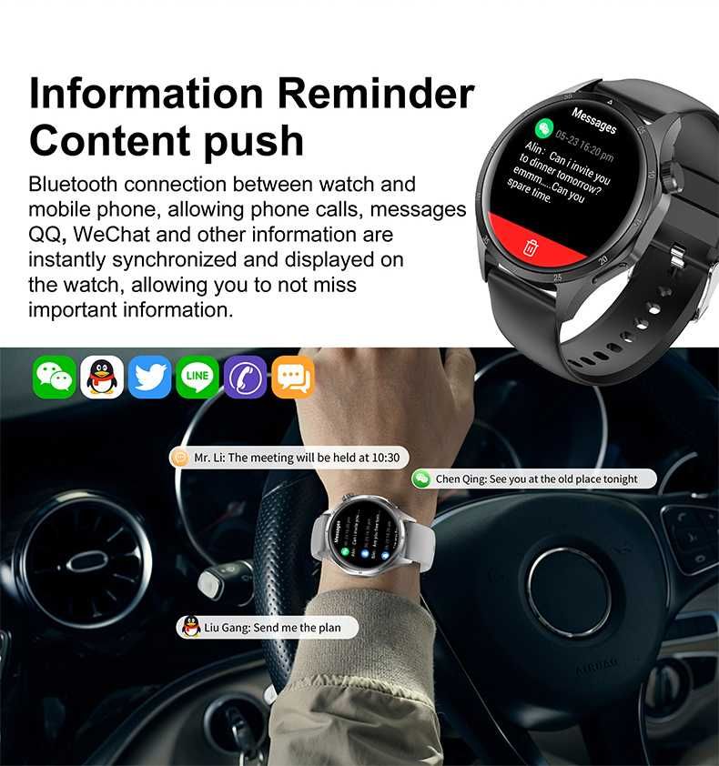 Смарт часы: GT4 PRO+ NFC. GPS. Compass. Деловой стиль.