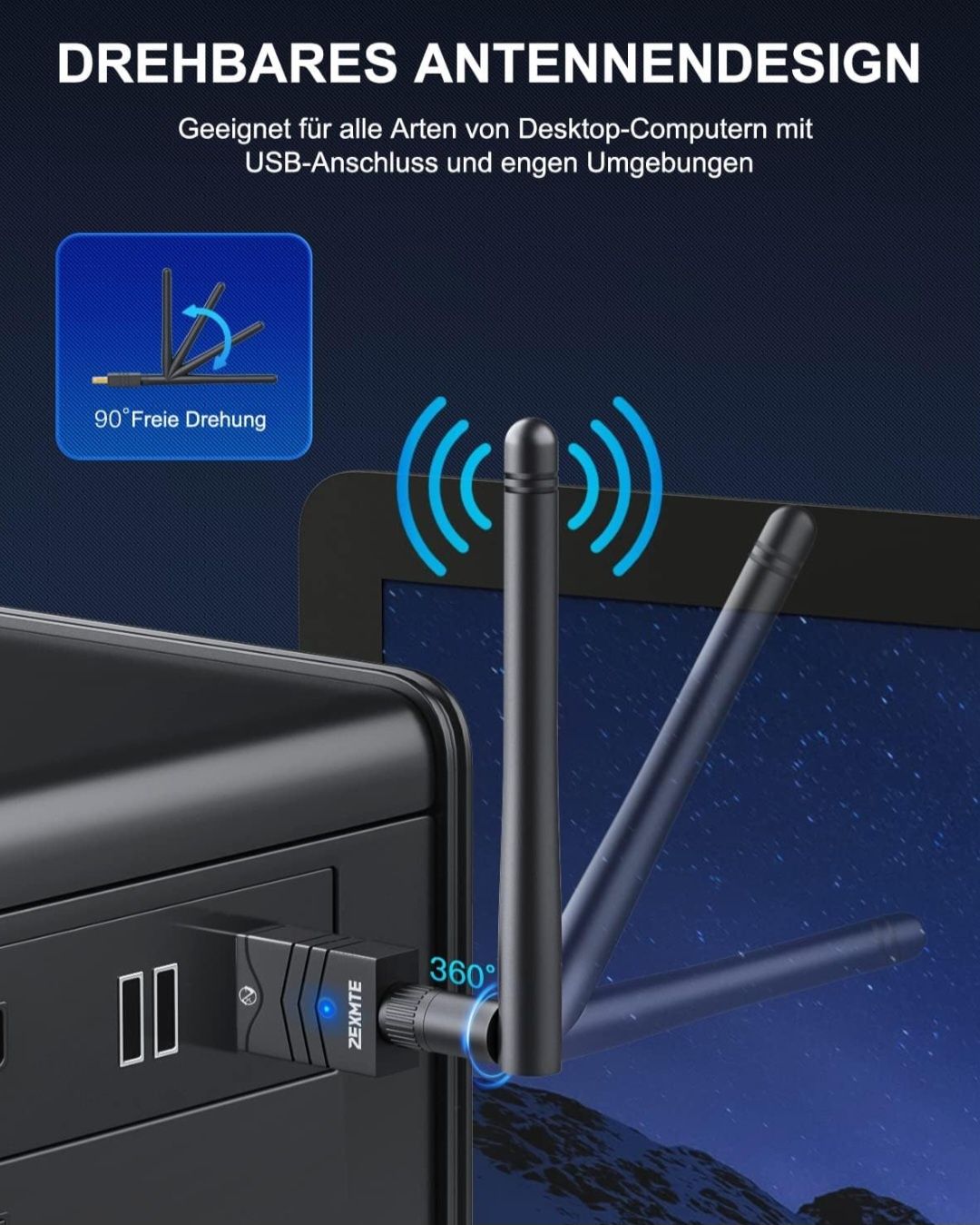 Adapter USB Bluetooth 5.3 EDR Plug and Play