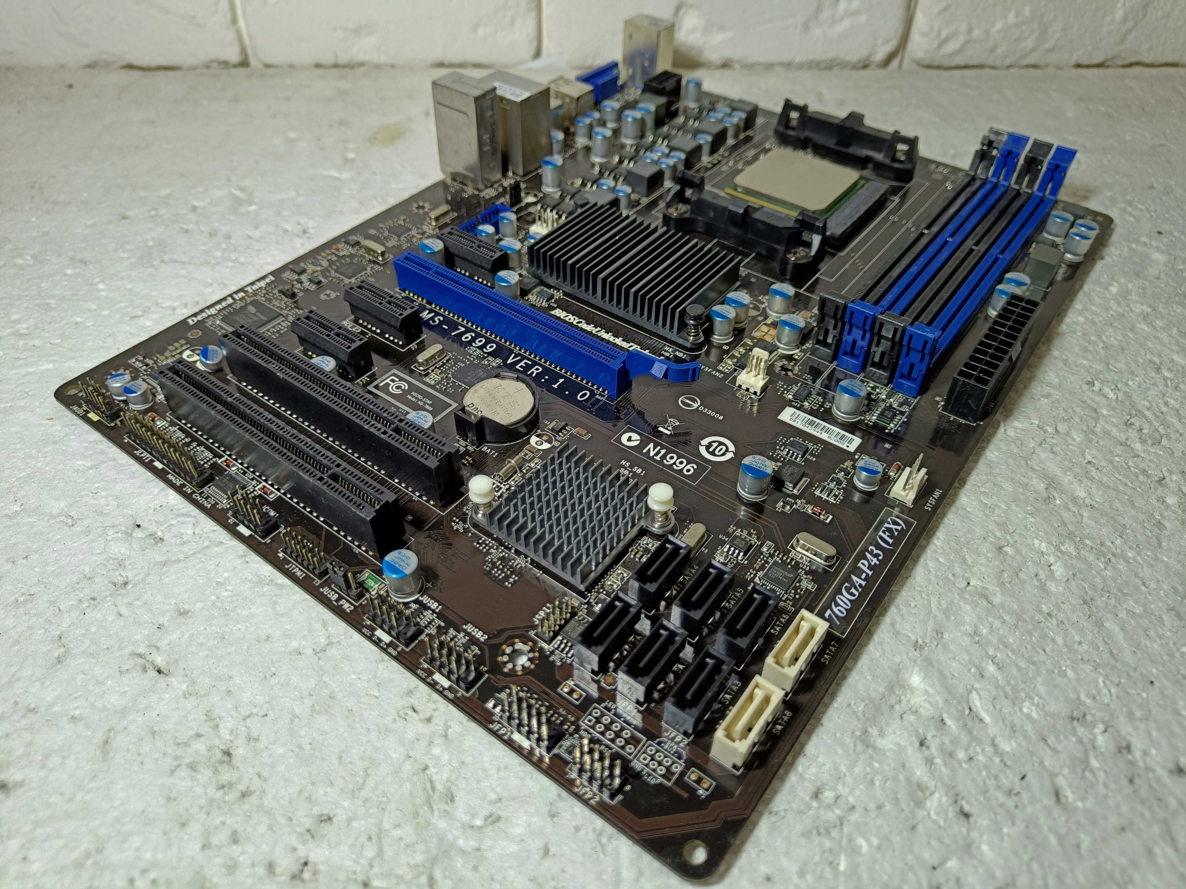 КОМПЛЕКТ Материнка AMD MSI 760GA-P43 (FX) + процесор AMD FX6300 sAM3+
