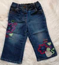 Śliczne spodnie jeansowe dla dziewczynki z myszką George, rozmiar 86