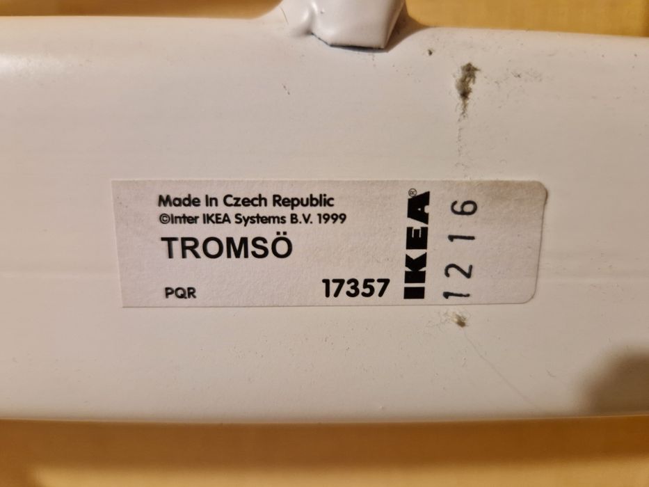 Łóżko piętrowe stalowe IKEA SVARTA białe