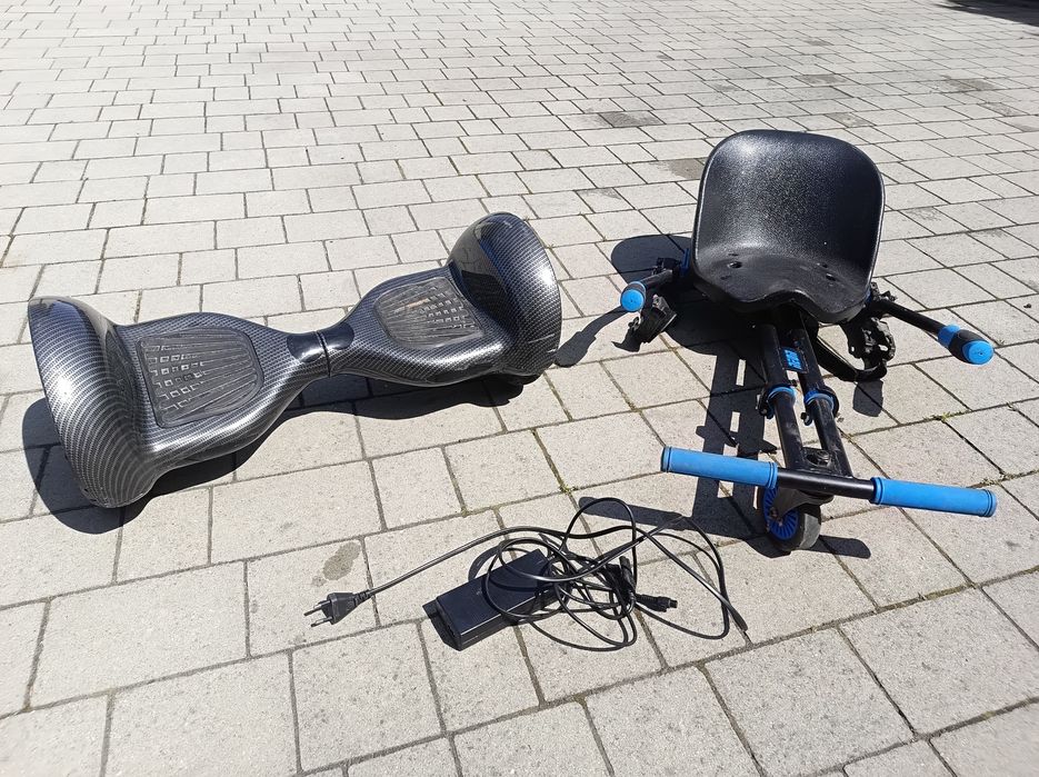 Deskorolka elektryna HOVERBOARD 10" + nakładka gokart + ładowarka
