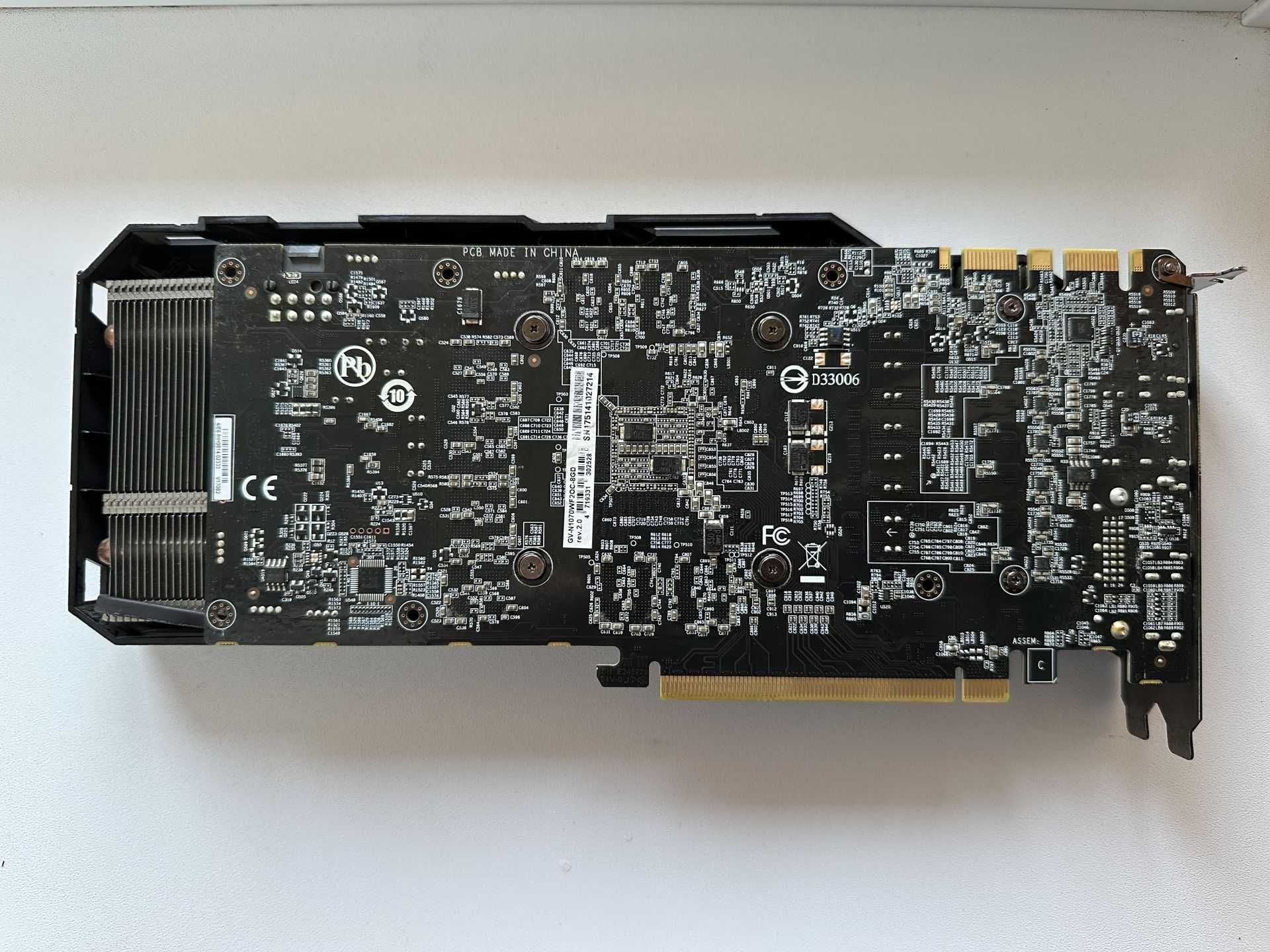 Відеокарта GeForce GTX 1070 WINDFORCE OC 8GB DDR5 256-bit