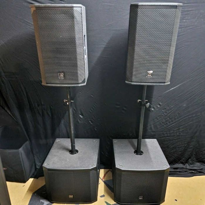 Zestaw nagłośnienia Electro Vocie 2 x EKX 12P + 2 x EKX 15SP + Pokrowc