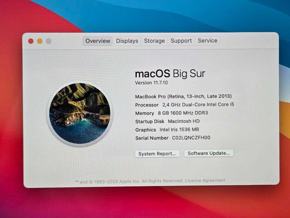 MacBook Pro 13 Retina A1502 Late 2013 i5 8GB 256GB