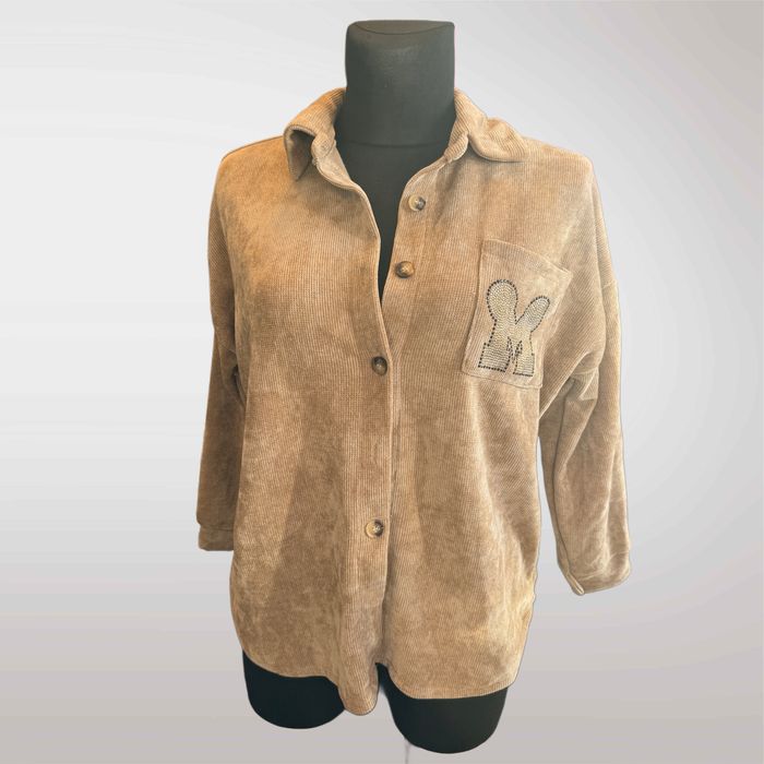 Koszula Damska Dzianina Beżowy