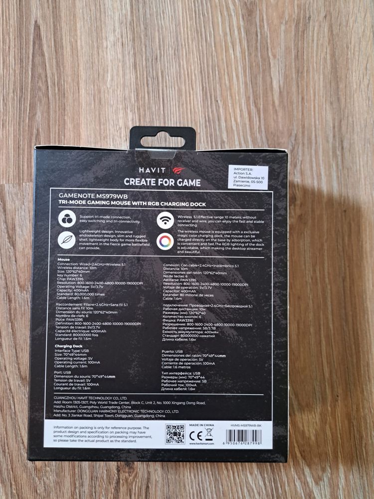 Myszka havid gamenote MS979WB