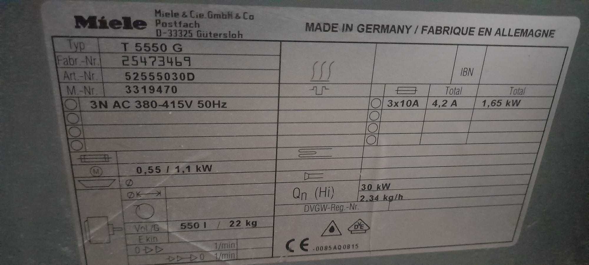 Secador industrial 22kg à gás