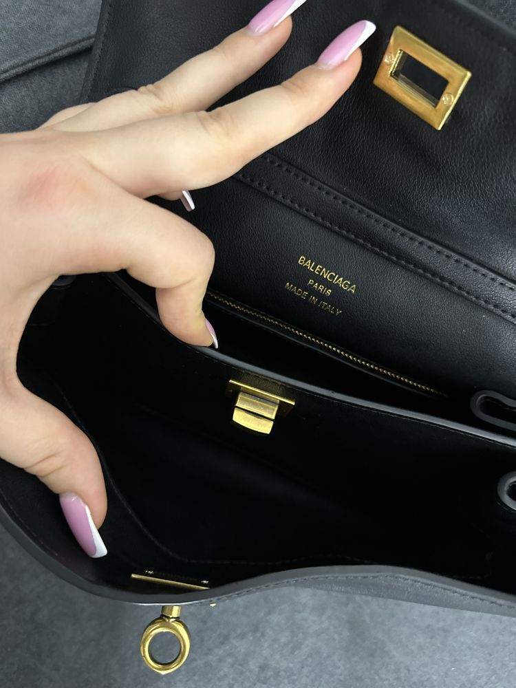 Сумка Balenciaga Rodeo black/cold premium, беленсіага
