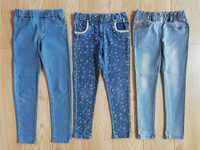 Legginsy jeansowe jegginsy spodnie skinny jeansy NEXT Reserved 116/122