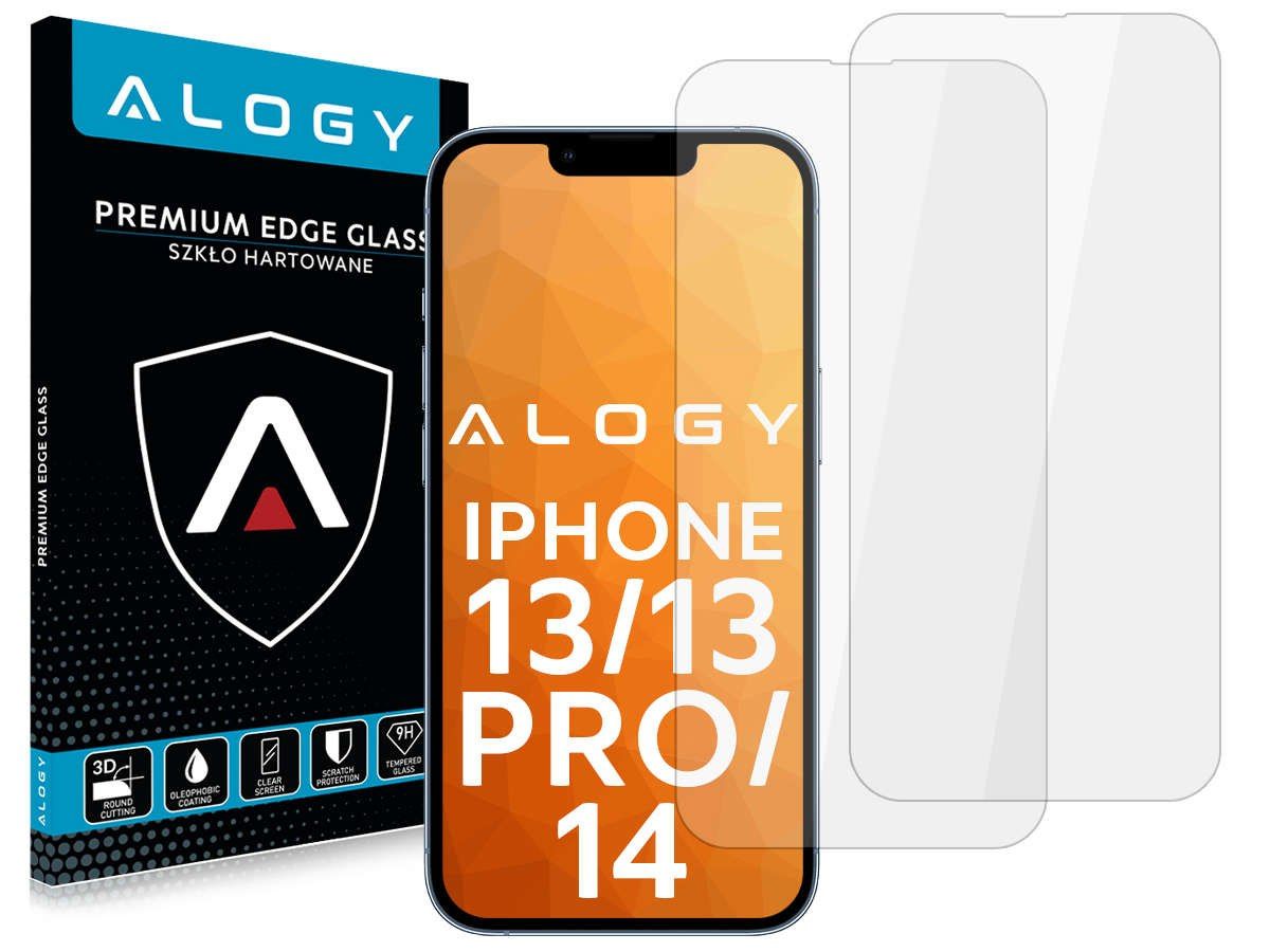 2x Szkło hartowane Alogy na ekran do Apple iPhone 13/ 13 Pro/ 14