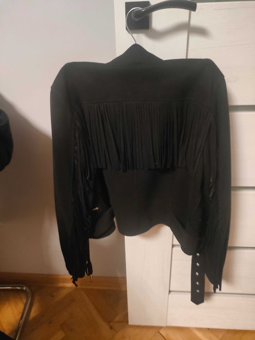 Piękna kurtka ramoneska frędzle M New Look