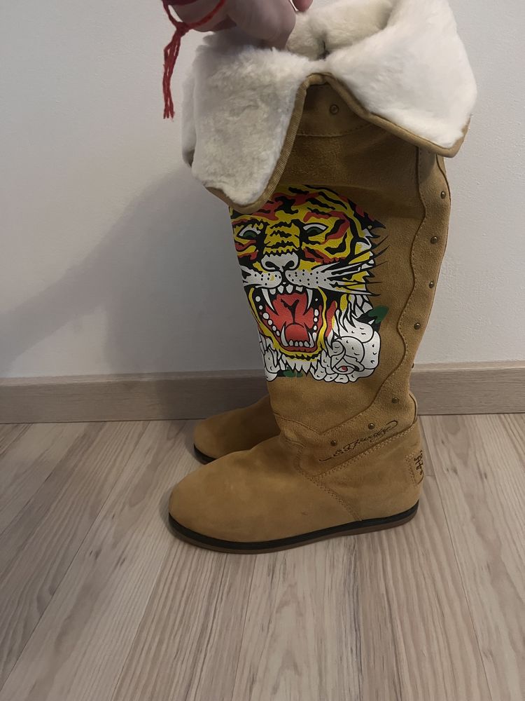 Unikatowe buty zimowe Ed Hardy rozmiar 40 jak NOWE