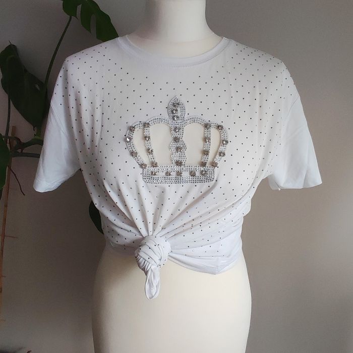 Bluzka z koroną w cyrkonie