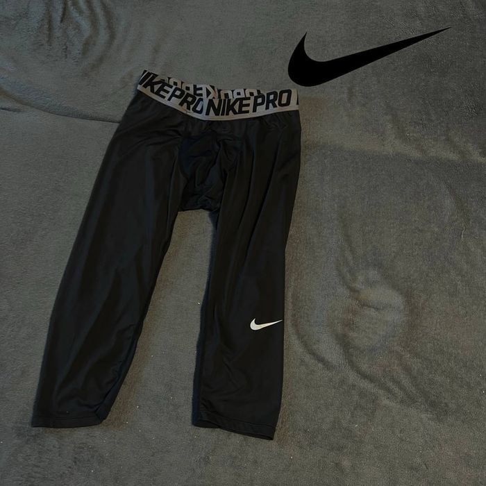 Оригинальные спортивные велосипедки лосины nike черного цвета XL