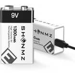 Akumulatory 9 V, 1300 mAh o dużej pojemności, litowo-jonowe