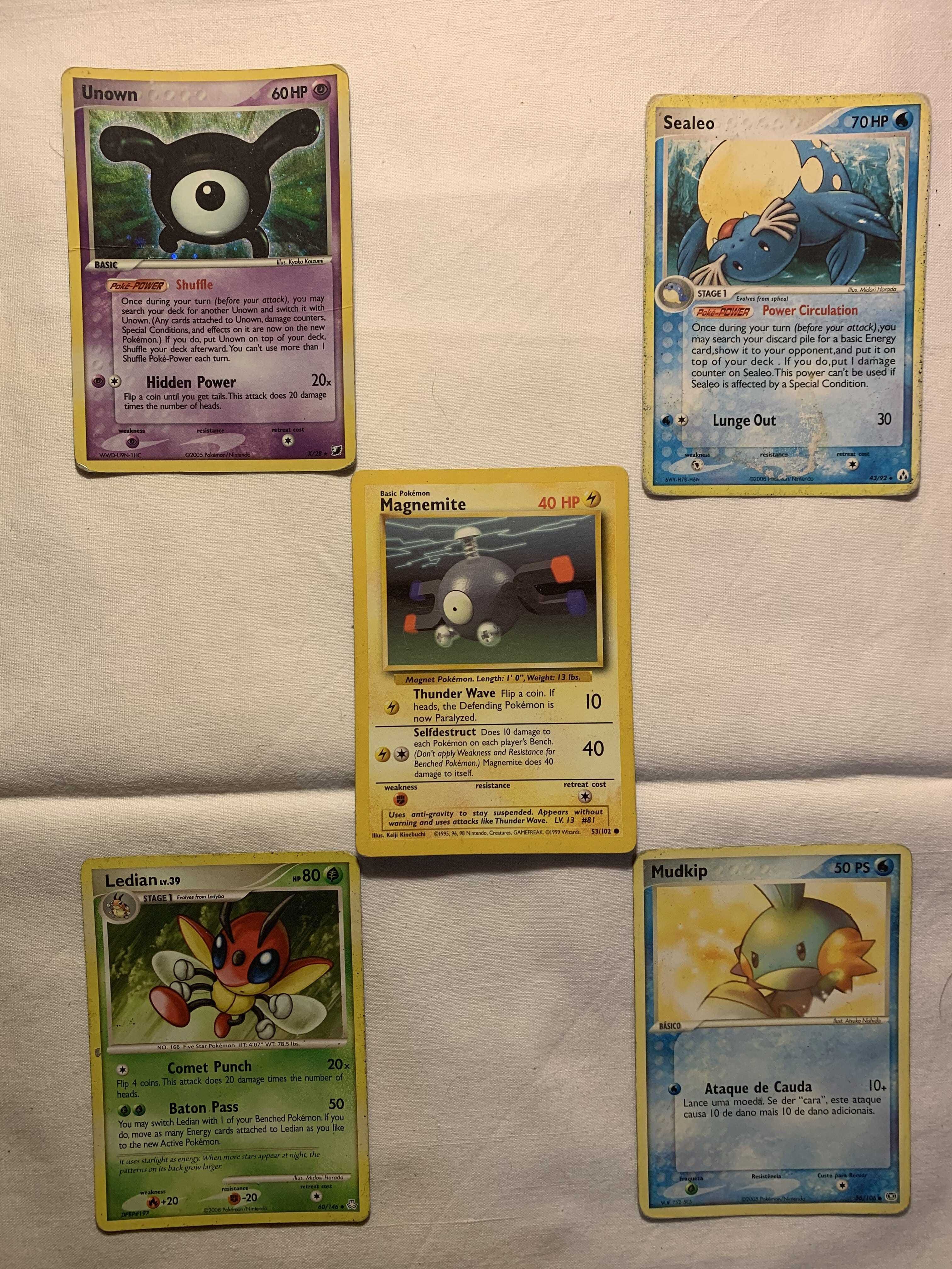 Cartas Pokémon [Lucario TK, TeamRocket, Fóssil, Jungle, Base Set 2...]