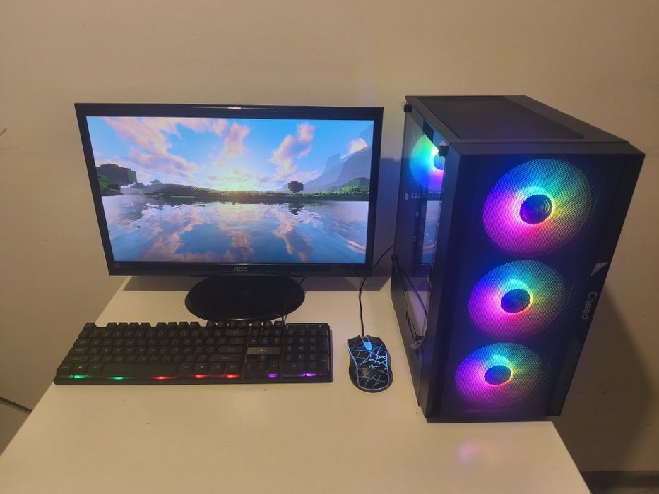 Komputer gamingowy i5/16gb/1tb/gt730 z monitorem klawiaturą i myszką
