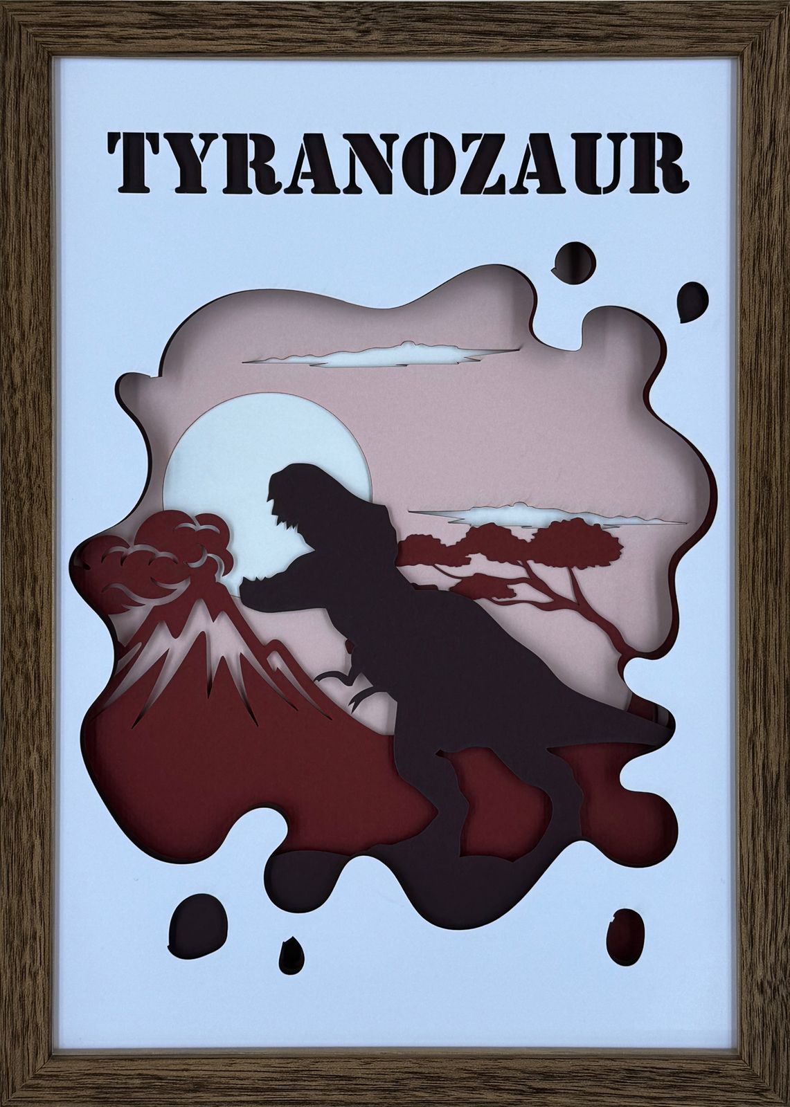 Ramka 3D Shadow Box Tyranozaur