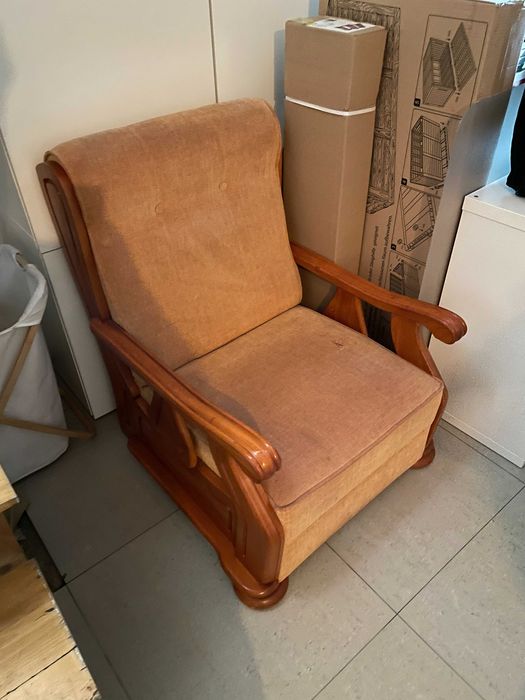 Fotel kanapowy drewniany