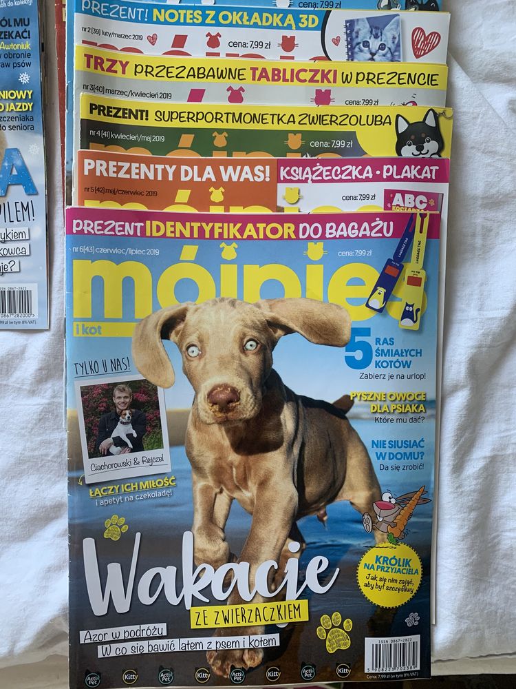 Kolekcja czasopism ,,Mój pies i kot’’