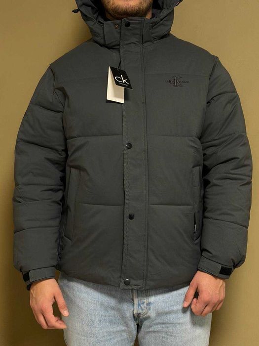 Куртка Calvin Klein Grey Пуховик чоловічий Кельвин Кляйн