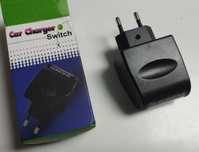 Transformador adaptador de corrente 220v para tomada de isqueiro 12v
