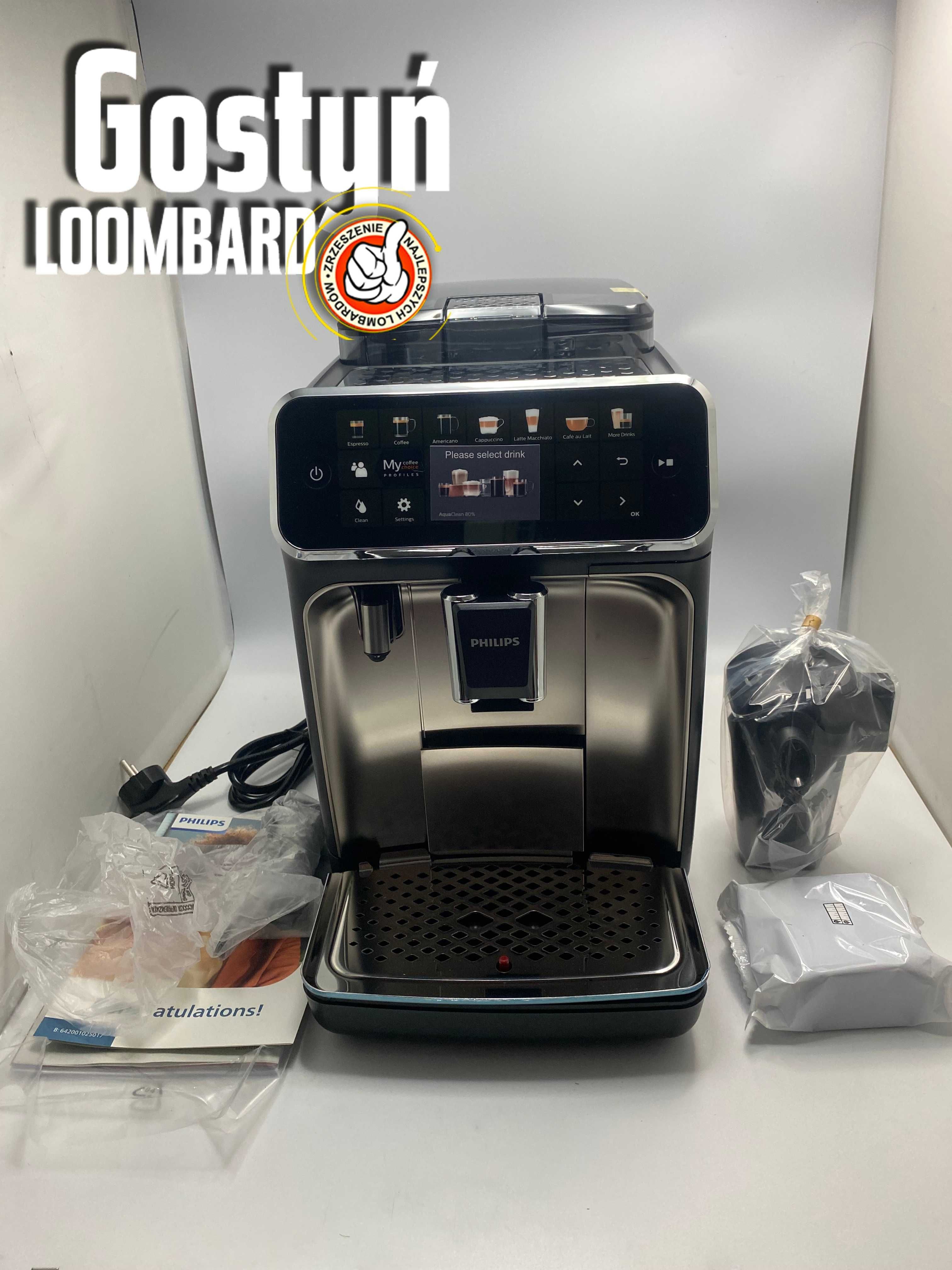 Od Lombard Gostyń Ekspres PHILIPS SERIES 5400 LATTEGO EP5447/90  Nowy!