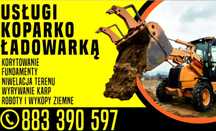Usługi koparko ładowarka,  minikoparką , wykopy prace ziemne