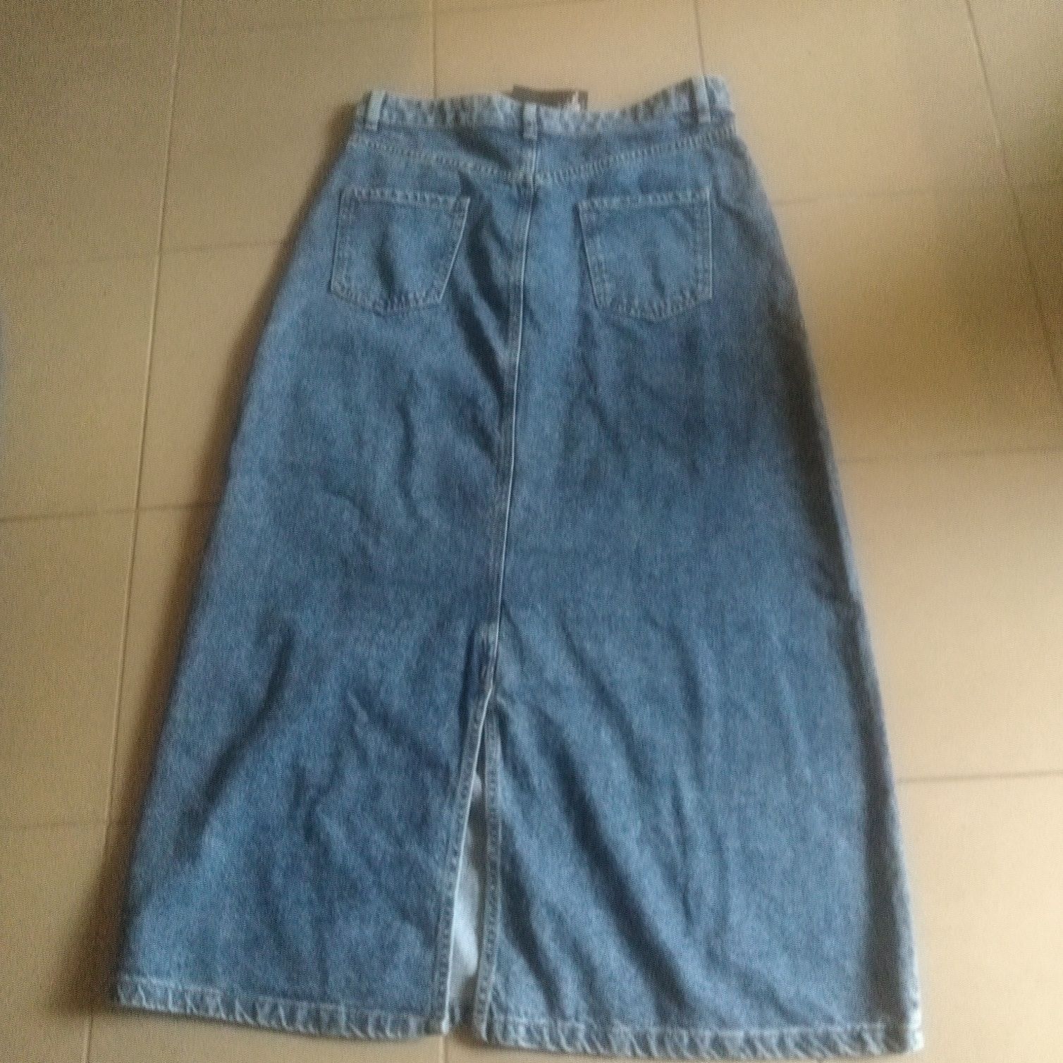 Spódnica maxi jeansowa XL Rita Ora