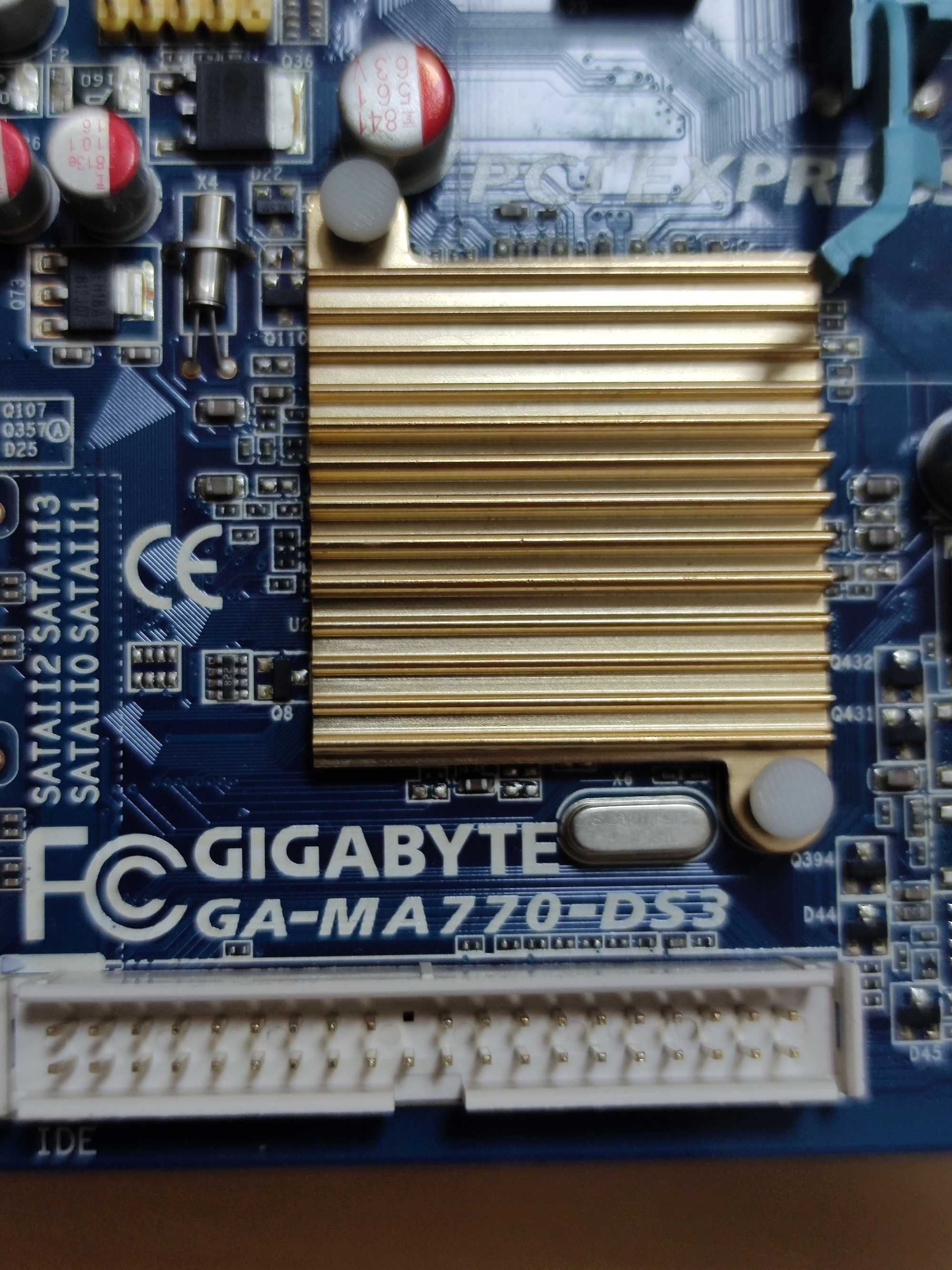 Материнская плата Gigabyte GA-MA770-DS3 + CPU + Cooler