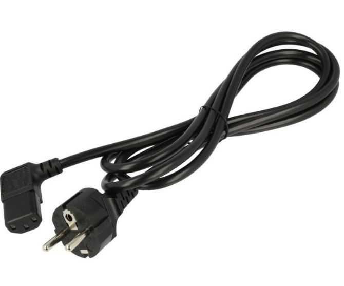 2szt.xKabel zasilający ATX do PC, UPS, monitora,1.5m-1.8m, wtyk KĄTOWY