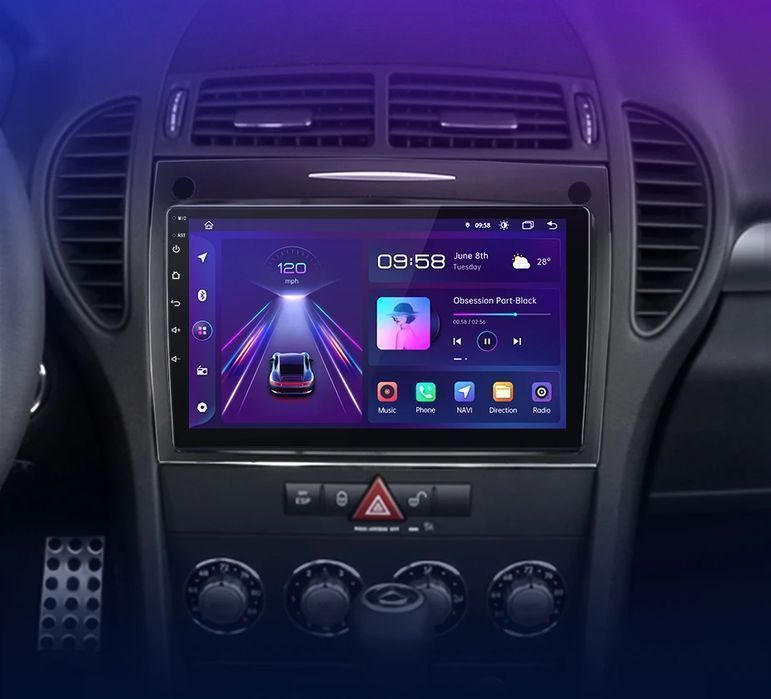 Radio dla Mercedes-Benz SLK R171 od 2004 - 2011 CarPlay Android Auto