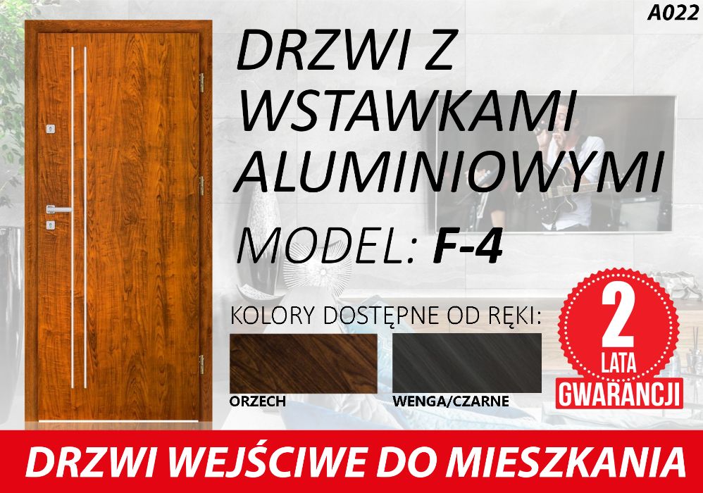 Wejściowe drzwi zewnętrzne z montażem do mieszkania AKUSTYCZNE bloki