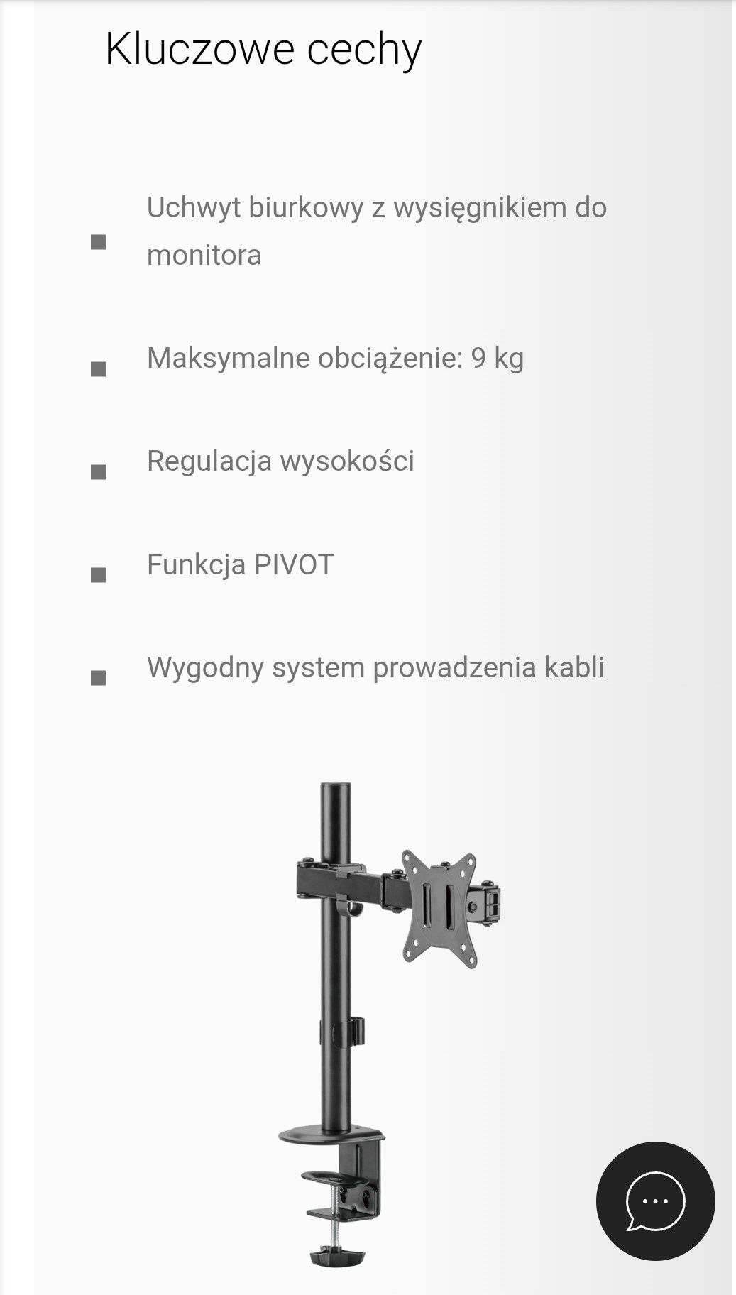 Uchwyt na monitor