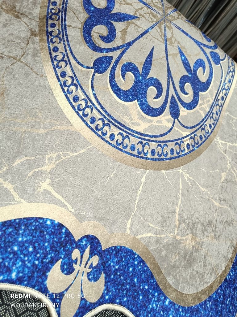 Nowy Dywan chodnik granat, niebieski zielony 80*200cm