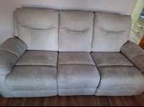 Sofa trzyosobowa relaks - Alcantara szara