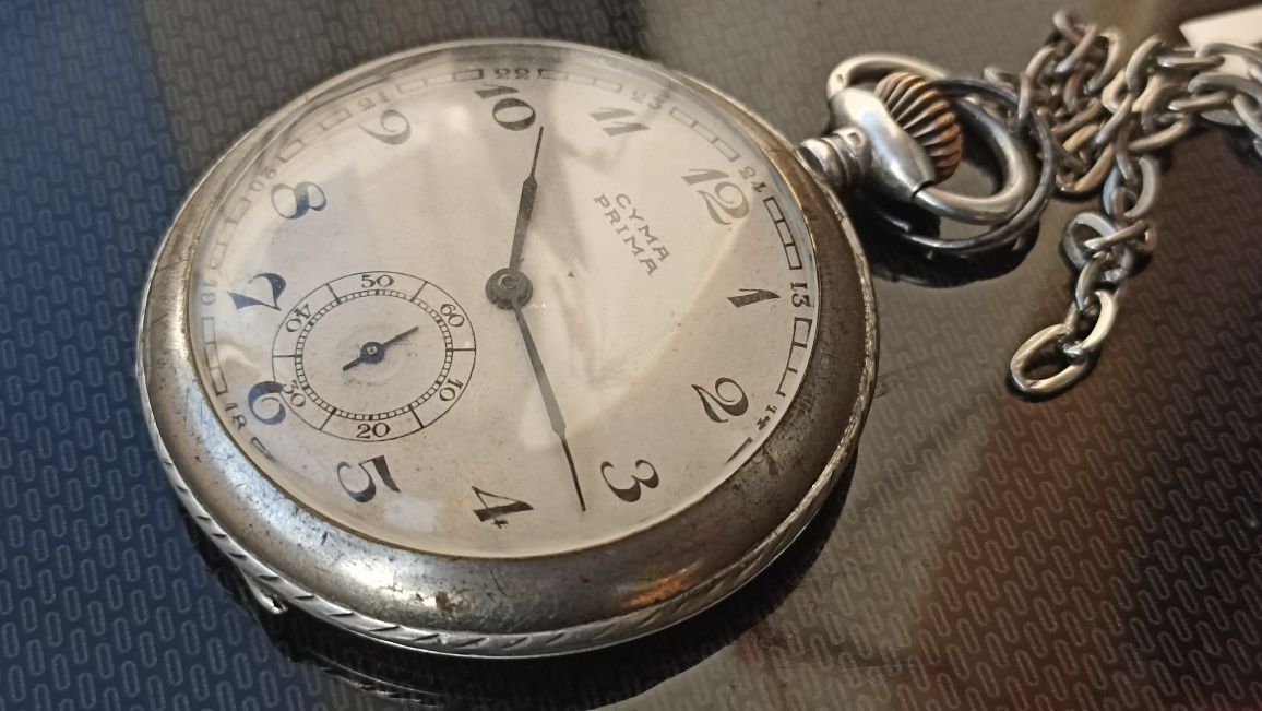 Годинник срібний серебряные часы Cyma Prima