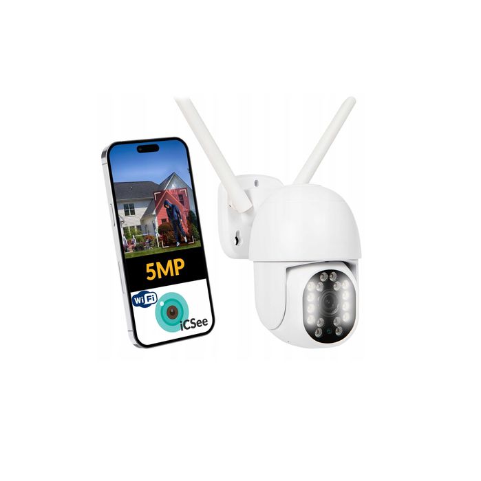 WODOODPORNA IP66 Kamera obrotowa wifi ip 5mp ultra hd audio zoom ICSEE