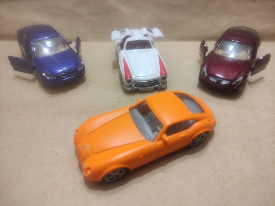 За 4 шт Siku Mercedes Benz 300 SL CLS 500 , BMW 545i , Wiesmann MF 4