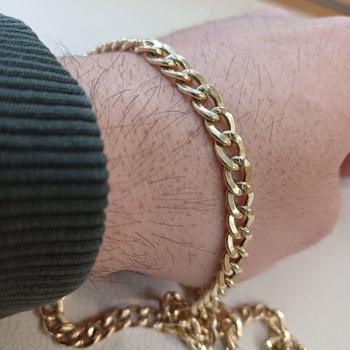 Złoty łańcuch pancerka dł 55cm