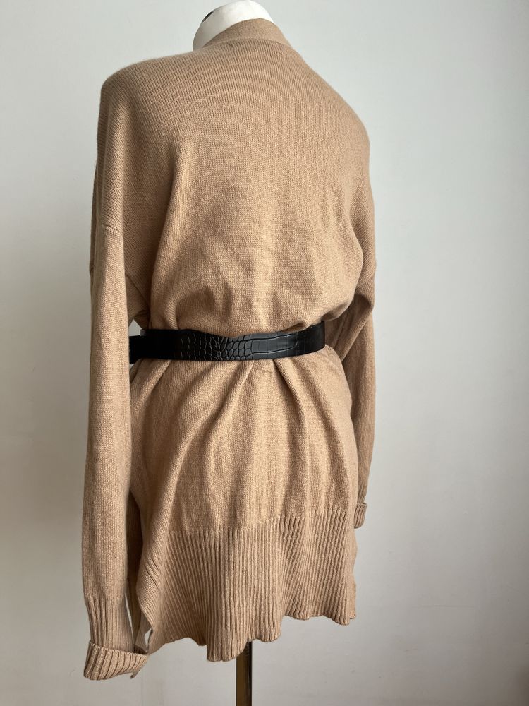 Sandro wełniany sweter w kolorze Kamel rozmiar S M