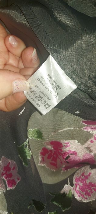 Sukienka M/L,jedwab i acetate,vintage,z szarfą