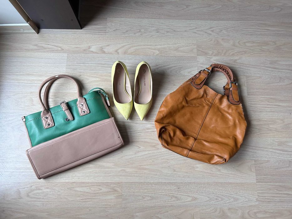 2x Torebka kobieca wyjściowa i buty szpilki 38 gratis River Island