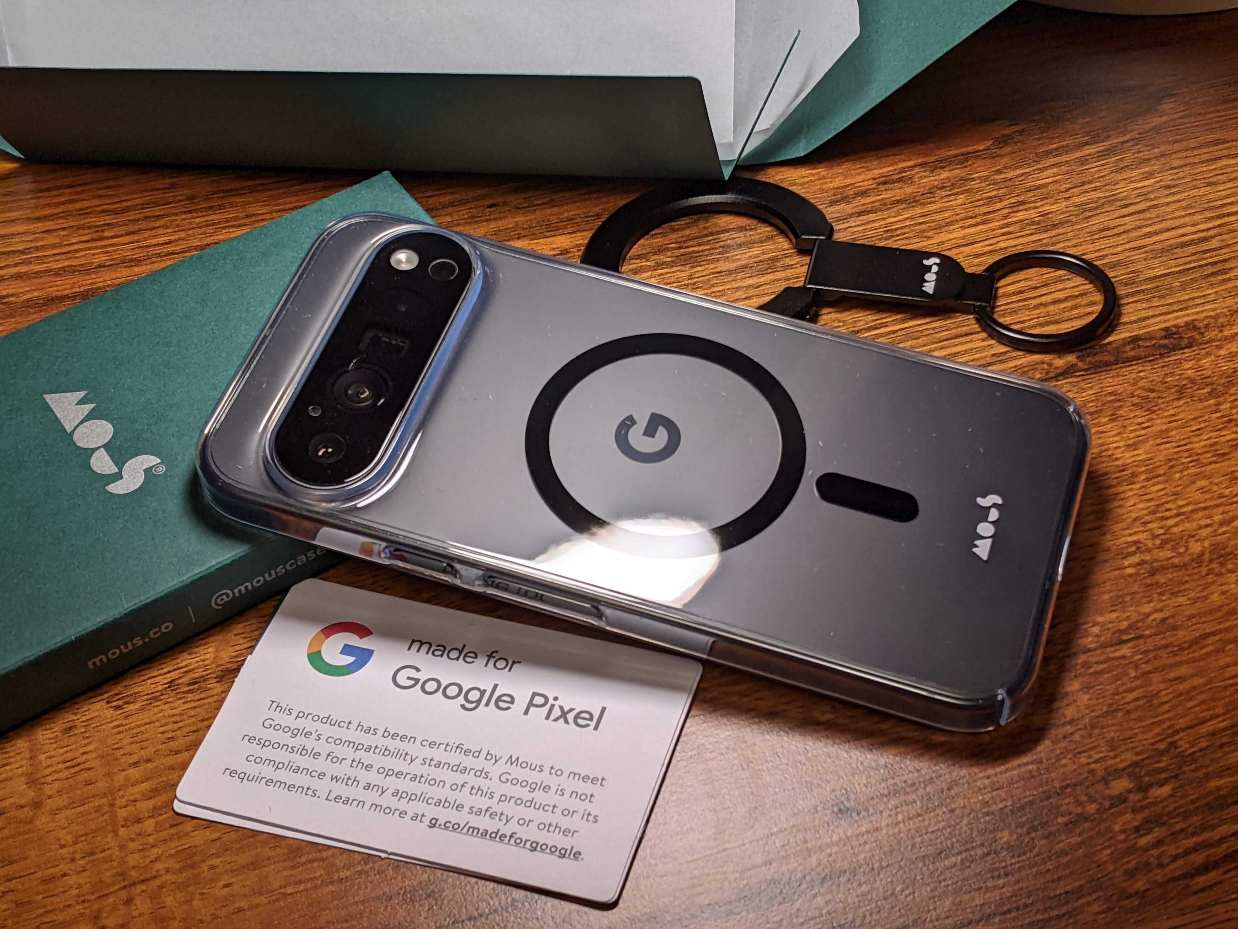 Чехол Mous к Google Pixel 9 Pro XL, модель Super Thin Crystal Clear.