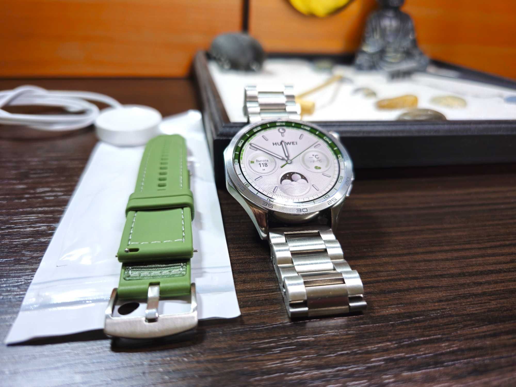 ‼️ Премиум Смарт часы Huawei Watch GT 4 46mm Green + ПодарОК ‼️