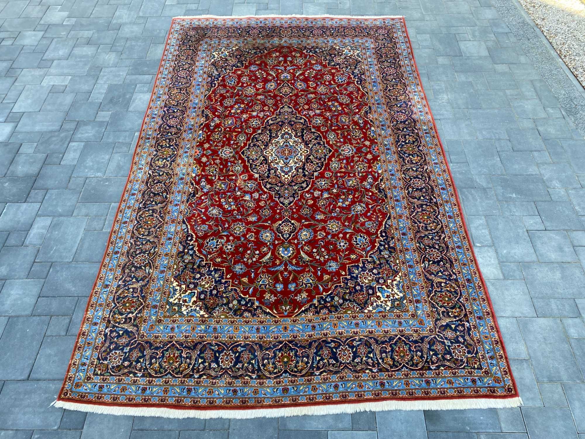 Keshan Perski Dywan Wełniany Ręcznie Tkany Iran 310x195
