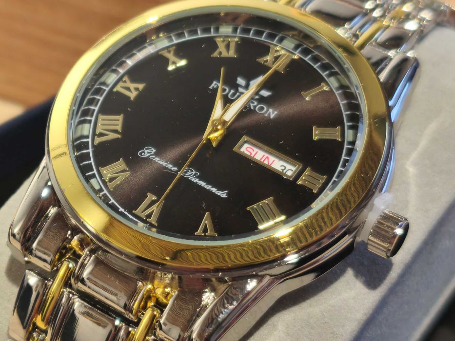 Elegancki zegarek Czarna tarcza a'la Rolex President NOWY prezent 79zł